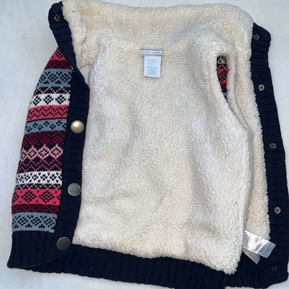 Jillian’s Closet snap button fuzzy lined vest size 6 - Picture 5 of 6